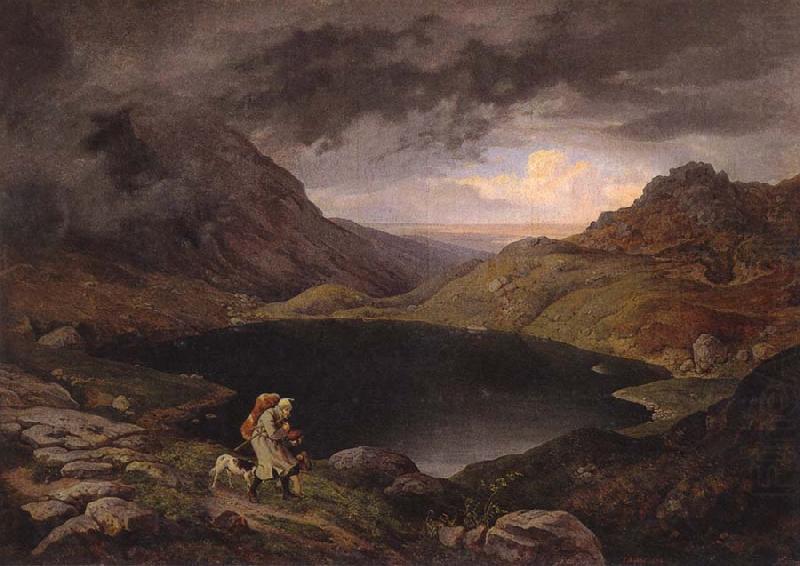 Pond in he Riesengebirge, Adrian Ludwig Richter